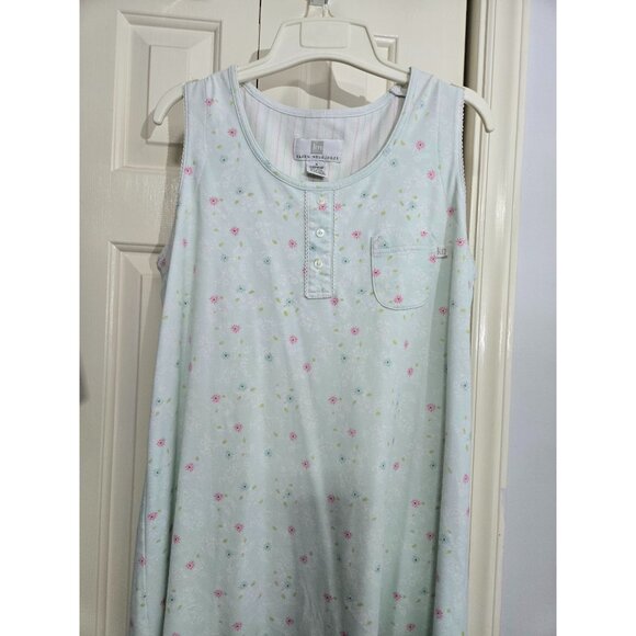Karen Neuburger M Sleeveless Floral Print Nightgown 55% Cotton 45% Polyester Lig - Picture 1 of 4